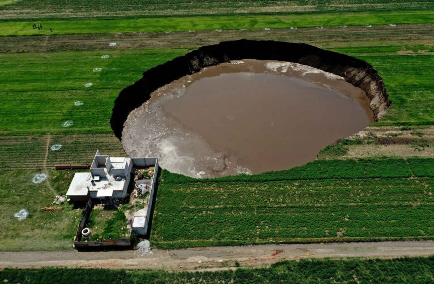 Massive Sinkhole Appears On Family’s Land, Leads To…